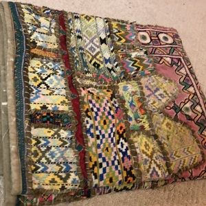 Vintage patchwork mirror kilim tapestry Large handmade and gorgeous!